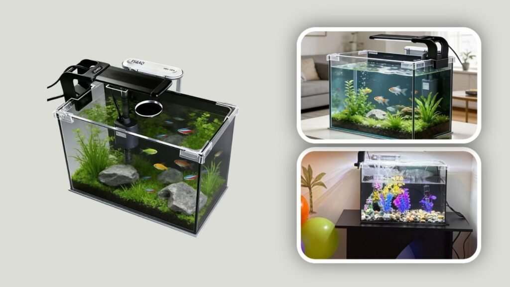  FS-AQ Desktop Glass Aquarium for Beginners