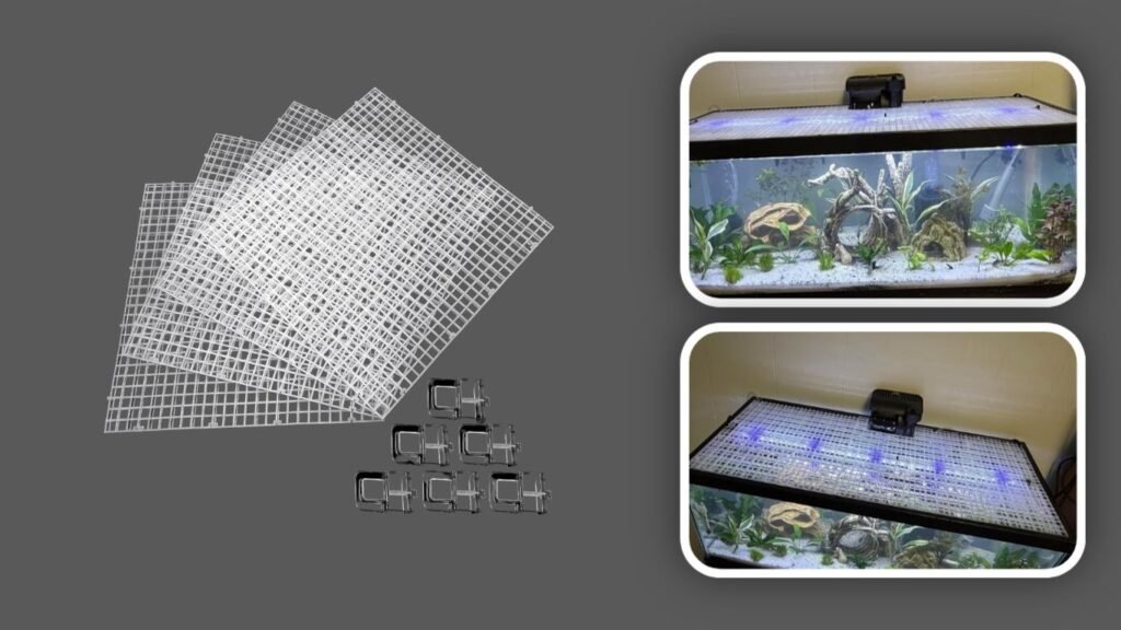  Aquarium Cover Terrarium Plastic Grid Panel