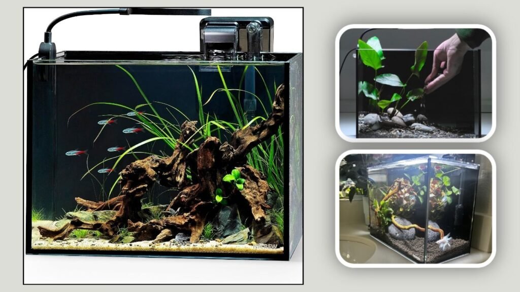 NICREW Ultra-Clear Rimless Desktop Aquarium