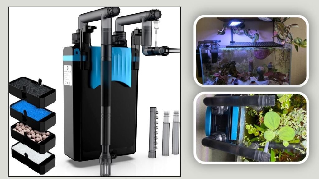 FZONE Aquarium HOB Filter – Best for Customizable Water Return