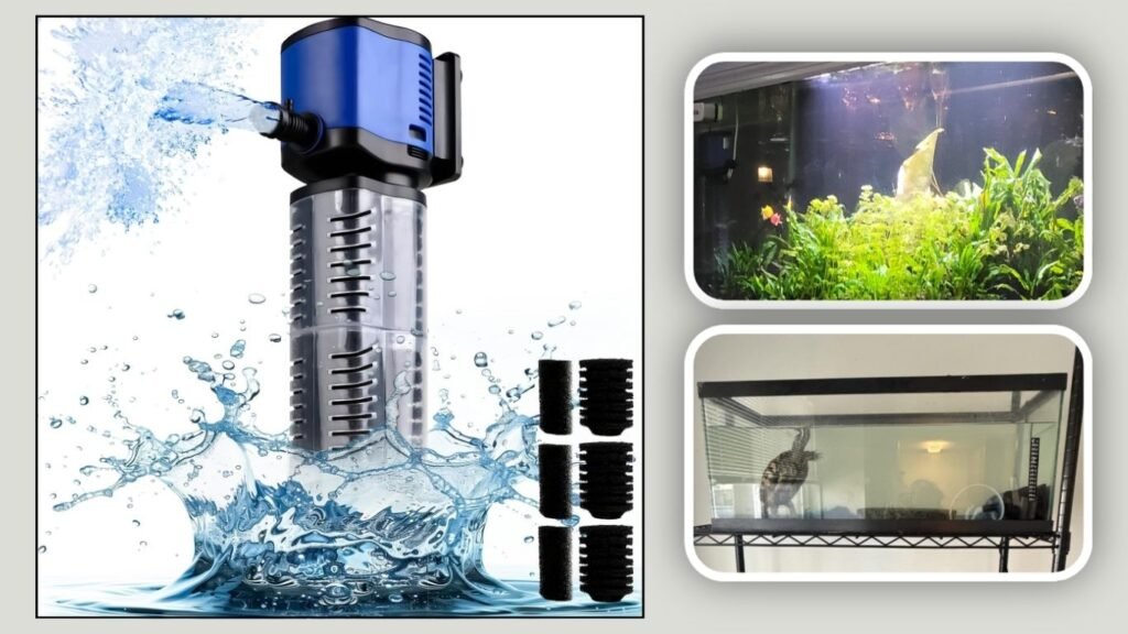 660 GPH Internal Aquarium Filter for 100–300 Gallon Tanks