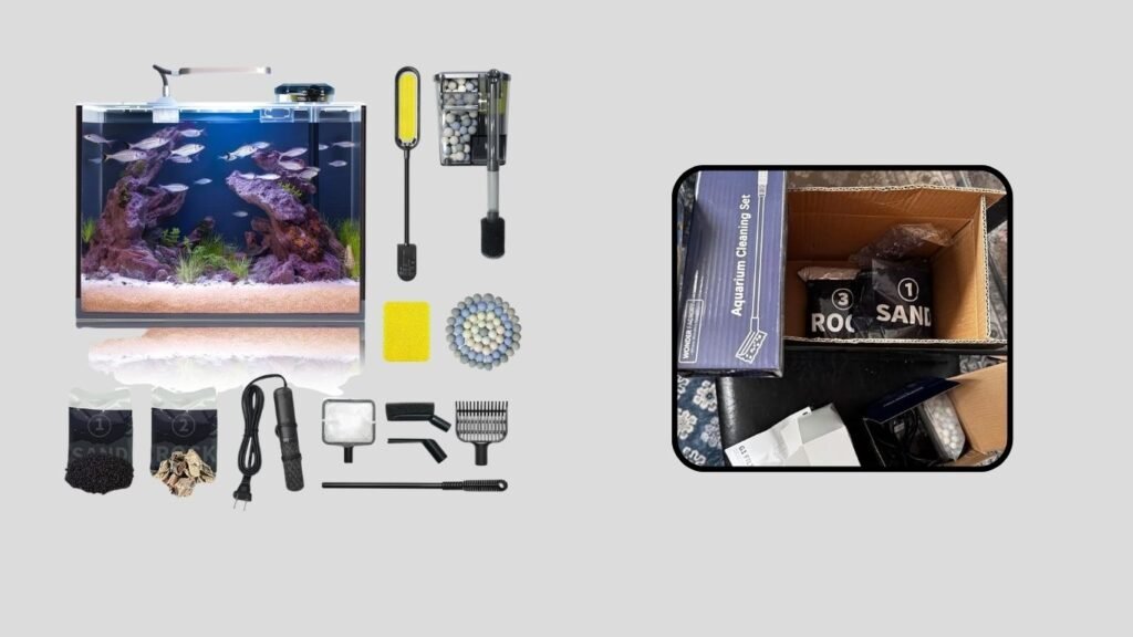 Aquarium Starter Kit with Heater & Cleaning System