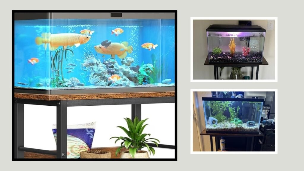  Snughome 10–20 Gallon Aquarium Stand with Storage Shelves
