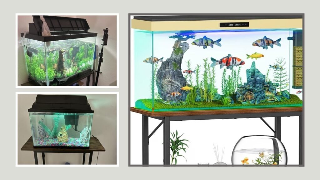 Snughome 10–30 Gallon Aquarium Stand with 2-Tier Storage