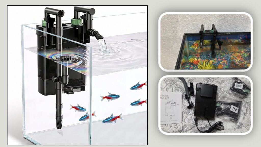 . Aquarium Filter with Surface Skimmer & Backwash Function – Best for Convenient Cleaning