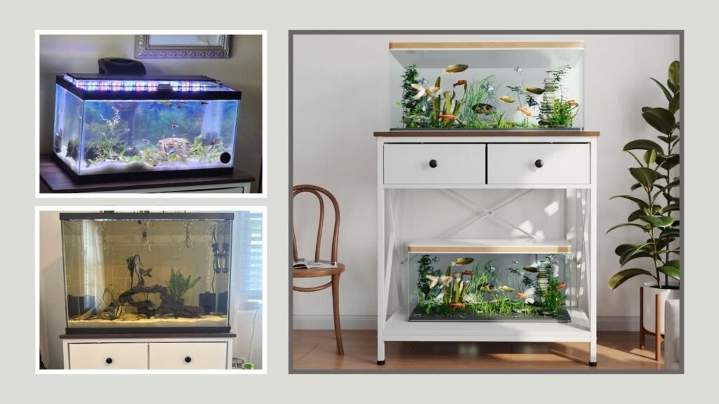  FILKO 5–10 Gallon Fish Tank Stand with Drawer
