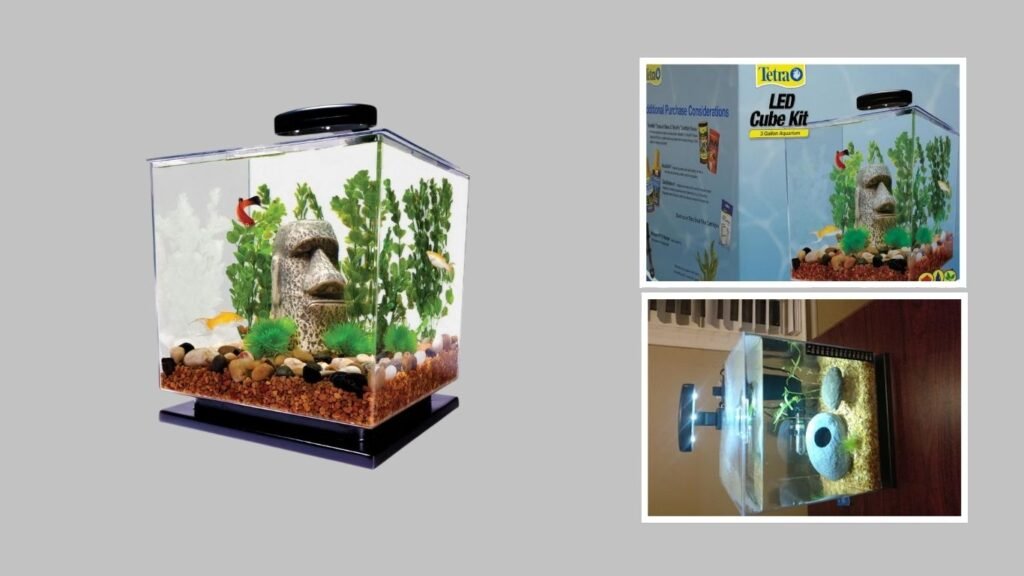 Tetra 1-Gallon Half Moon Shaped Aquarium with Pedestal