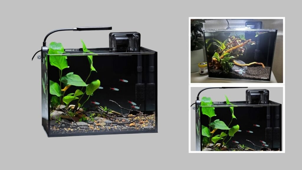  NICREW Ultra-Clear Rimless Desktop Aquarium Kit