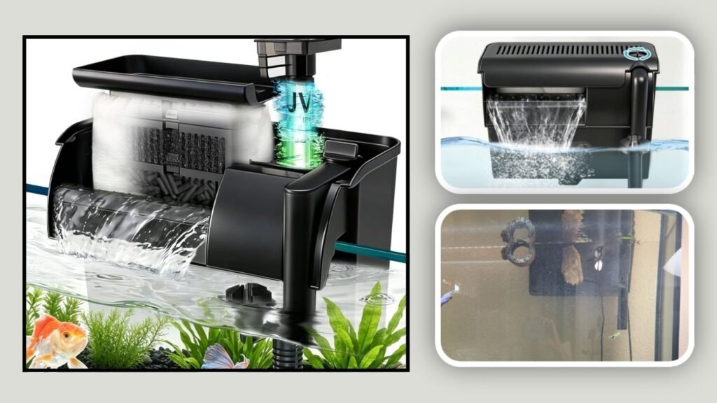 TARARIUM 344 GPH Hang-On-Back Aquarium Filter