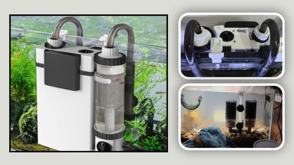 hygger Quiet Hang-On-Back Aquarium Filter