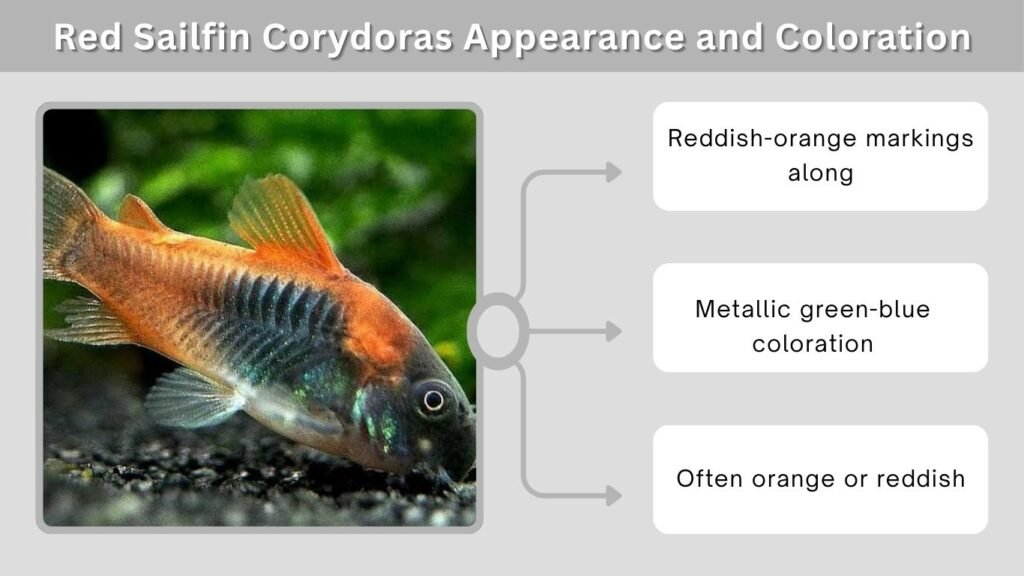 Red Sailfin Corydoras Appearance and Coloration